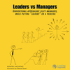 Leaders vs Managers: In modern knowledge work, leadership and management are more alike than different. The dichotomy between the two are more exaggerated than what reality suggests.