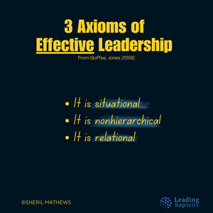 Three Axioms of Effective Leadership